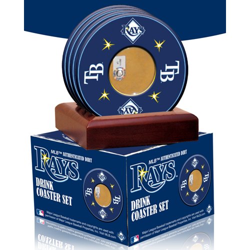 MLB Tampa Bay Devil Rays Coasters With Certified Authentic Field Dirt