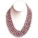 HinsonGayle DIVA Collection Exotic Lavender Circle Baroque Cultured Pearl Rope Necklace (82 Inches)