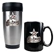 Houston Astros MLB Stainless Steel Travel Tumbler & Black Ceramic Mug Set - Primary Logo by Great American Products