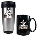 Houston Astros MLB Stainless Steel Travel Tumbler & Black Ceramic Mug Set - Primary Logo by Great American Products