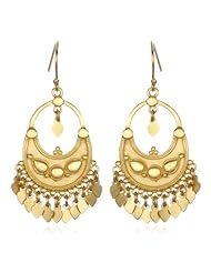 Satya Jewelry Gold Plate Flower Petal Chandelier Earrings