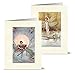 Note Card Cafe All Occasion Cards with Off White Ivory Envelopes | 36 Pack | Vintage Fairies Design Assortment | Blank Inside, Glossy Finish | Greeting, Bulk