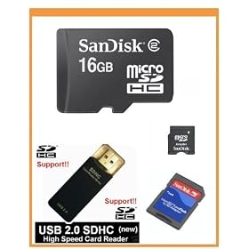 Buy SanDisk 16GB MicroSDHC Memory Card with Adapter (Bulk Package) + SanDisk MicroSDHC... now!