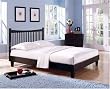 Jakarta Bed Full Size With Headboard, Footboard and Rails In Black Finish By Fashion Bed Group