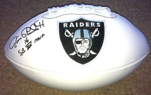 JIM PLUNKETT SIGNED AUTOGRAPHED OAKLAND RAIDERS LOGO FOOTBALL W/ HOLOGRAM + COA
