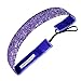 Sweaty Bands Womens Girls Headband - Non-Slip Velvet-Lined Sparkle Hairband - Viva Diva Purple 1-Inch