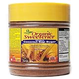 Organic Sweetener Coconut Sap Sugar- 500gm : Healthful Substitute for Cane, Artificial Sweetener, or Other Sugars : Caramel Soft Powder : No Engineered Enzymes, No Synthetic Chemical Processing : No Licorice Bitter Aftertaste : No Blood Glucose Spikes : Also for Diabetics - Low 15 Calories/serving, GI At Low 35 Versus Refined Cane Sugar At High 68 - 80.