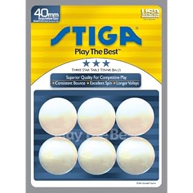 Click here to buy Stiga T0640 3-Star Table Tennis Balls, 6-Pack (White).