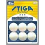 Stiga T0640 3-Star Table Tennis Balls, 6-Pack (White)
