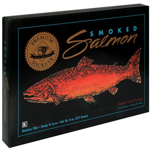 Alaska Smokehouse Smoked Sockeye Fillet in Gift Box, 8-Ounce Each (Pack of 2) by Alaska Smokehouse