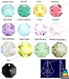 Swarovski Strass Golden Teak Pendeloque With Lazer Logo Etched 50mm # 8901-50