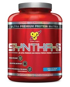BSN SYNTHA-6 Protein Powder - Vanilla Ice Cream, 5.0 lb (48 Servings)