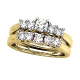 14K Yellow Gold 1 ct. Diamond Bridal Engagement Set