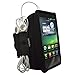 iGadgitz Black Water Resistant Neoprene Sports Gym Jogging Armband for LG Optimus 2X P990 Android Smartphone Cell Phone