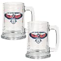 Atlanta Hawks NBA 2pc 15oz Glass Tankard Set - Primary Logo