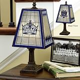 Memory Company Los Angeles Kings Art Glass Table Lamp 14 Inches