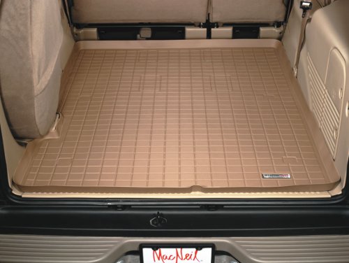 Weathertech Rubber Cargo Liners - Tan, . GMC Yukon Denali Behind 2nd seat (Fit Notes: None) 2007 - 2007