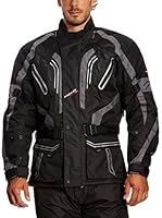 Roleff Racewear Chaqueta de Moto Motorrad (Negro / Gris)