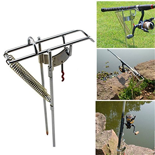 Fishing Rod Holder Restpod Automatic TipUp Hook Setter Stainless Steel eBay