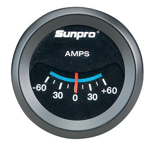 Sunpro CP7981CustomLine Electrical Ammeter - Black Dial