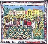 Sunflowers Quilting Bee At Arles Art Print Poster By Faith Ringgold, 28.5  x 22.5 