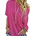 Kwok Blouse,Women's Sleeve Casual Tops T-Shirt Hot Pink