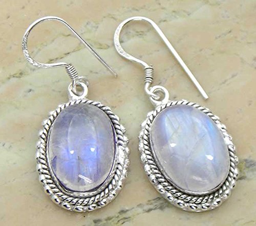 Genuine rainbow moonstone 925 sterling silver overlay handmade fa…