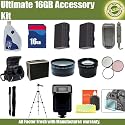 HUGE ULTIMATE ACCESSORY KIT FOR FOR NIKON D3000 D5000 DIGITAL SLR CAMERA THE KIT INCLUDING 16GB HIGH SPEED SD MEMORY CARD + LENSES, FILTERS, FLASH, TRIPOD, MONOPOD ,2 CARRYING CASES,2 BATTERIES AND MUCH MORE! THESE LENSES WILL WORK WITH THE FOLLOWING NIKON LENSES 18-55mm, 55-200mm, 50mm++ FREE SHIPPING!!!