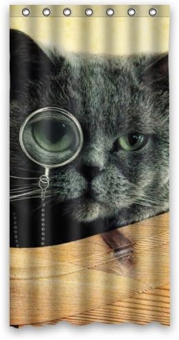 My favorite 36inhes x 72inhes Stylish Living Elegant Funny Knowledgable Cat Smart Sunglasses Cat Art Bathroom Shower Curtain Liner for Home with Hook