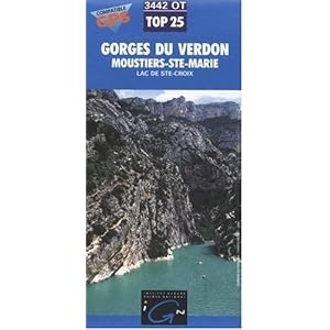 Carte de randonn�e : Gorges du Verdon - Moustiers