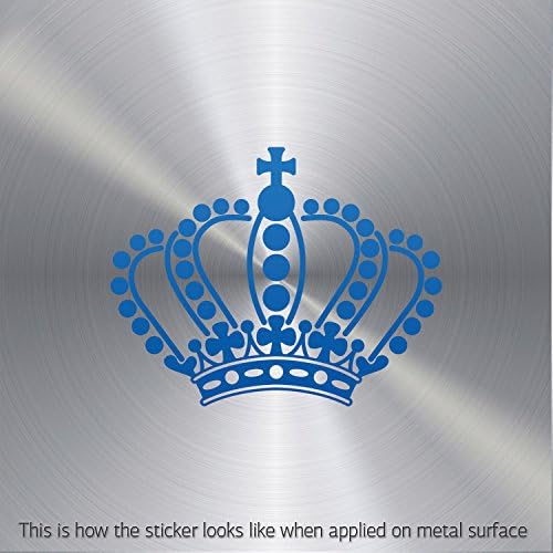 Decor Stickers Crown Design Weatherproof Motorbikes Activity Permane Sea Blue (8 X 6.24 In)