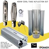 IMAGE OF 400w Digital Super HPS MH Grow Light System with Air Cooled Tube. Best 400 watt hydroponic grow light set. 400w Dimmable Ballast, Super High Pressure Sodium & MH bulb, 6