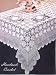 Kitchen & Housewares : Hand Crocheted Lace White 68 Inch Round Tablecloth