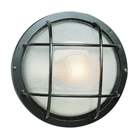 Trans Globe Lighting 41505 RT 8-Inch 1-Light Outdoor Medium Round Bulkhead, Rust by Trans Globe Lighting