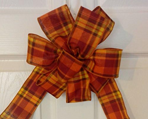 Decorative Fall Plaid Bow For Decorating Wreaths Swags Or Garlands