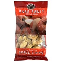 Bare Fruit Organic Dried Fuji Apple Chips, 2.6-Ounce Pouches (Pack of 24)