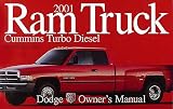 2001 Dodge Ram Cummins Turbo Diesel Pickup Truck Original Owner Manual