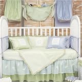 DRAGONFLY 4 Piece Crib Bedding Set ( Lime ) by Banana Fish