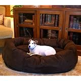 32 Bagel Dog Pet Bed Suede Chocolate