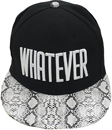 Winter Black Whatever Beanie Hat and Snapback Men and Women Winter Cap (SE)