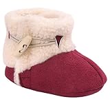 Happy Cherry シューズ 新生児 ファッストシューズ ブーツ ベビーシューズ ブーツ ルームシューズ あったか 出産祝い 誕生日 プレゼント レッド 13cm