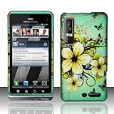 Motorola Droid 3 Natural Flowers Rubberized Hard Case (free EDS Shield Bag) ....