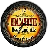 Bracamonte 's Beer and Ale Black Cascading Pub Style Wall Clock