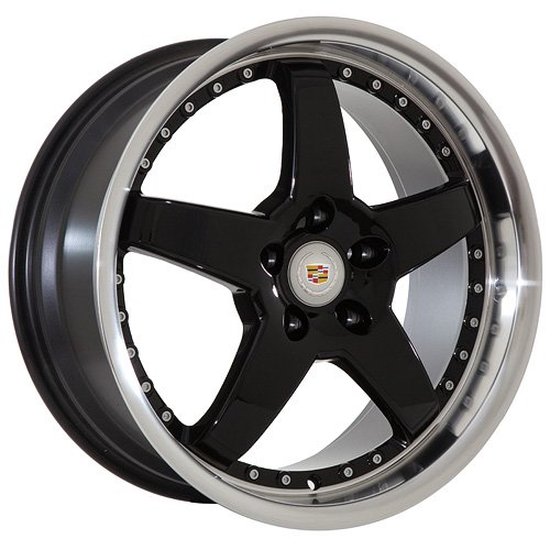 19 Cadillac Wheels Rims Black  Machined Lip (set 
