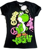 Nintendo Peace Love Yoshi Juniors Girly T-Shirt, Small