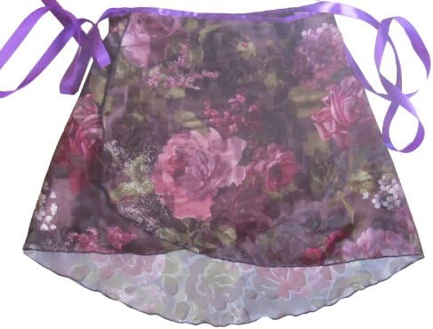 Purple, Olive & Pink Floral Wrap Ballet Skirt/Accessories Adult Sizes