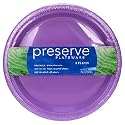 Preserve Plateware Made with Recycled Plastics, Large, Lilac Purple, 8 Plates (Pack of 4)