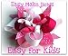 Kids Craft Hot Pink, Ez Hair Bow Maker Kit,children Learn How to Make Hair Bows, Ribbon, with Instructions for Age 7 & Up. Birthday Gift Ideas
