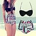 SANWOOD High Waist Retro Bikini Carnival Swimsuit Swimwear Set