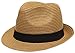 Wonderful Fashion Men's Short Brim Straw Fedora Hat with Summer Low Cut Sock